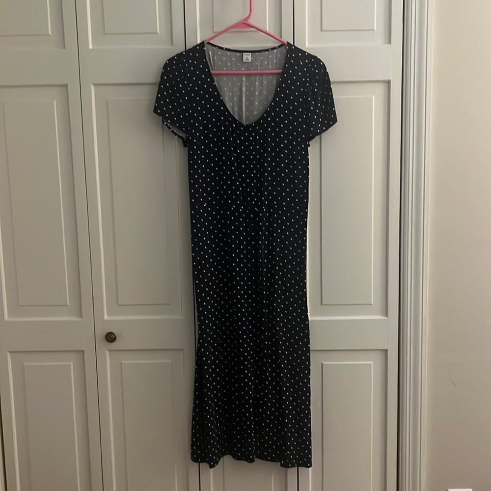 Old Navy M size navy polka dot dress